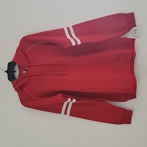 J.AMERICA Drawstring Hoodie for Womens Size XL Red 60% Cotton